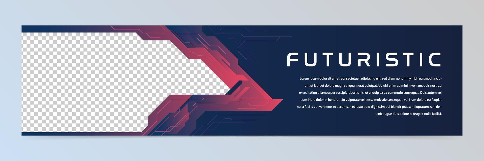 Modern abstract futuristic banner design template vector