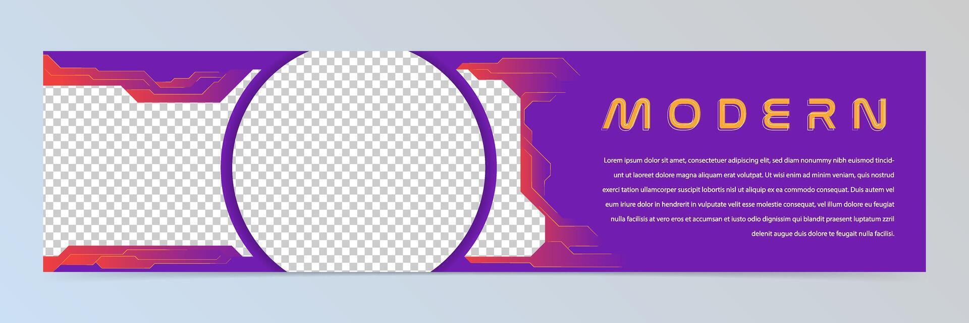 Modern abstract futuristic banner design template vector