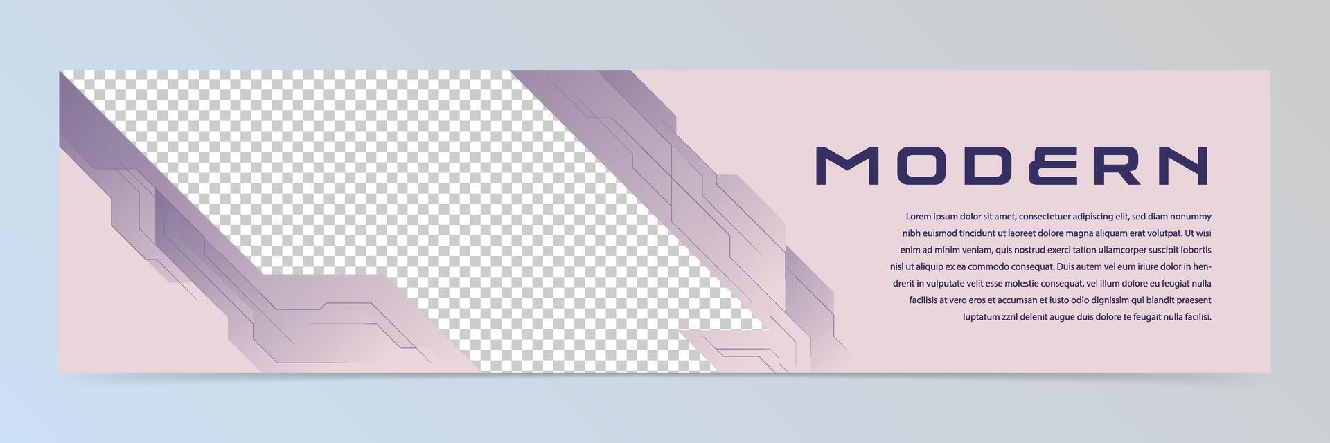 Modern abstract futuristic banner design template vector