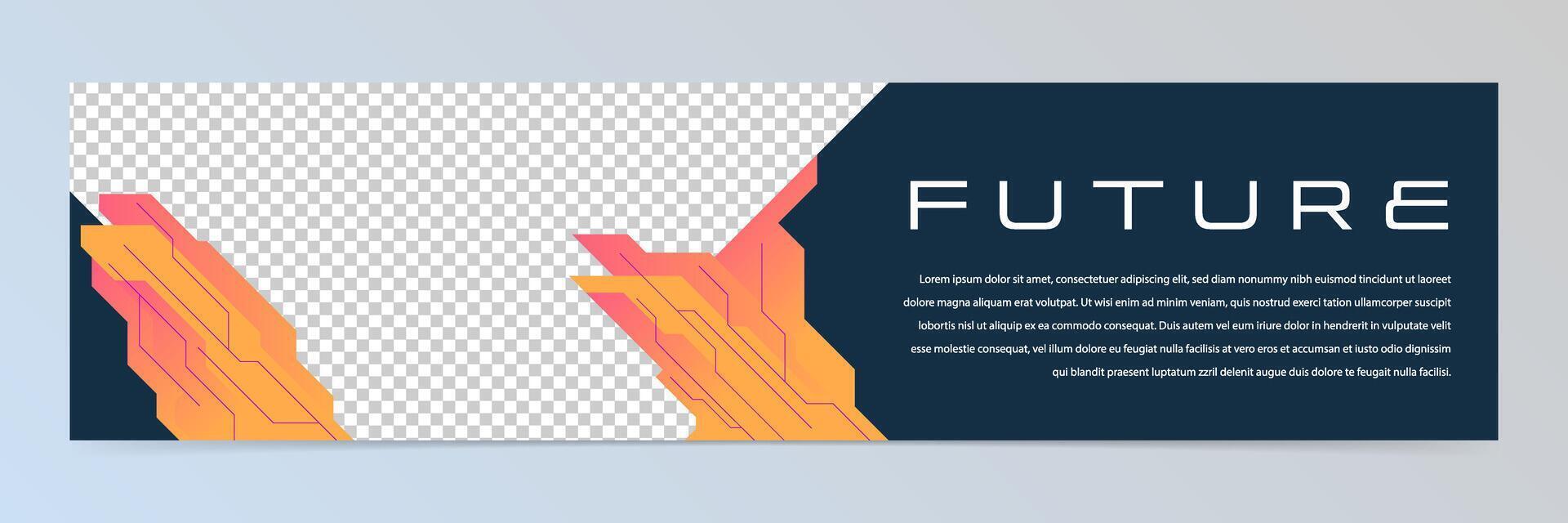 Modern abstract futuristic banner design template vector