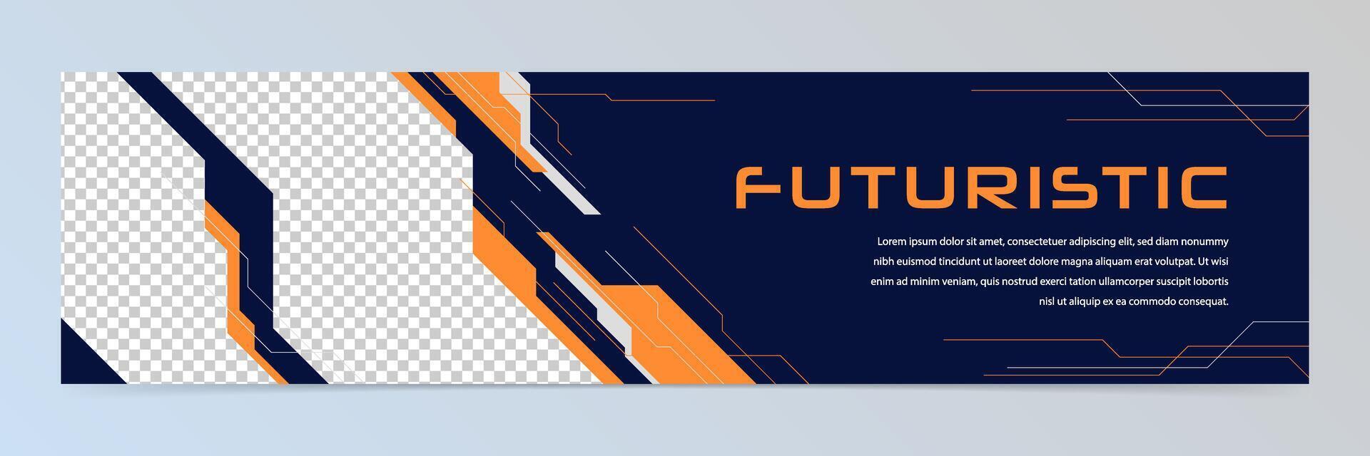 Modern abstract futuristic banner design template vector