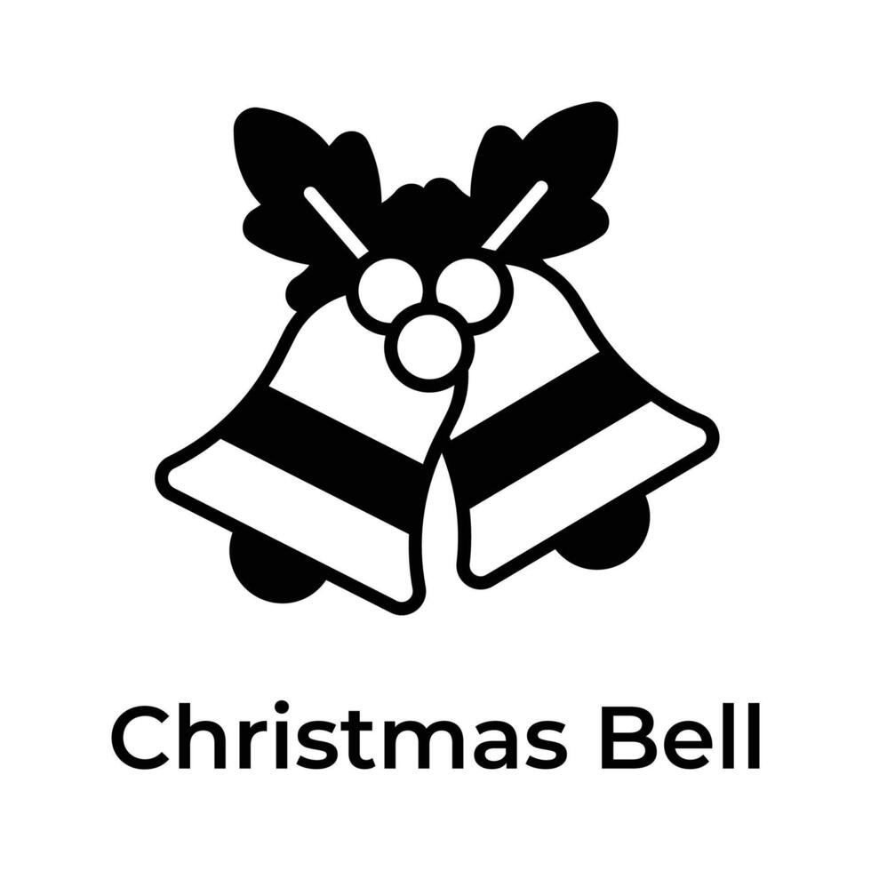 Christmas bell vector design in modern style, jingle bell