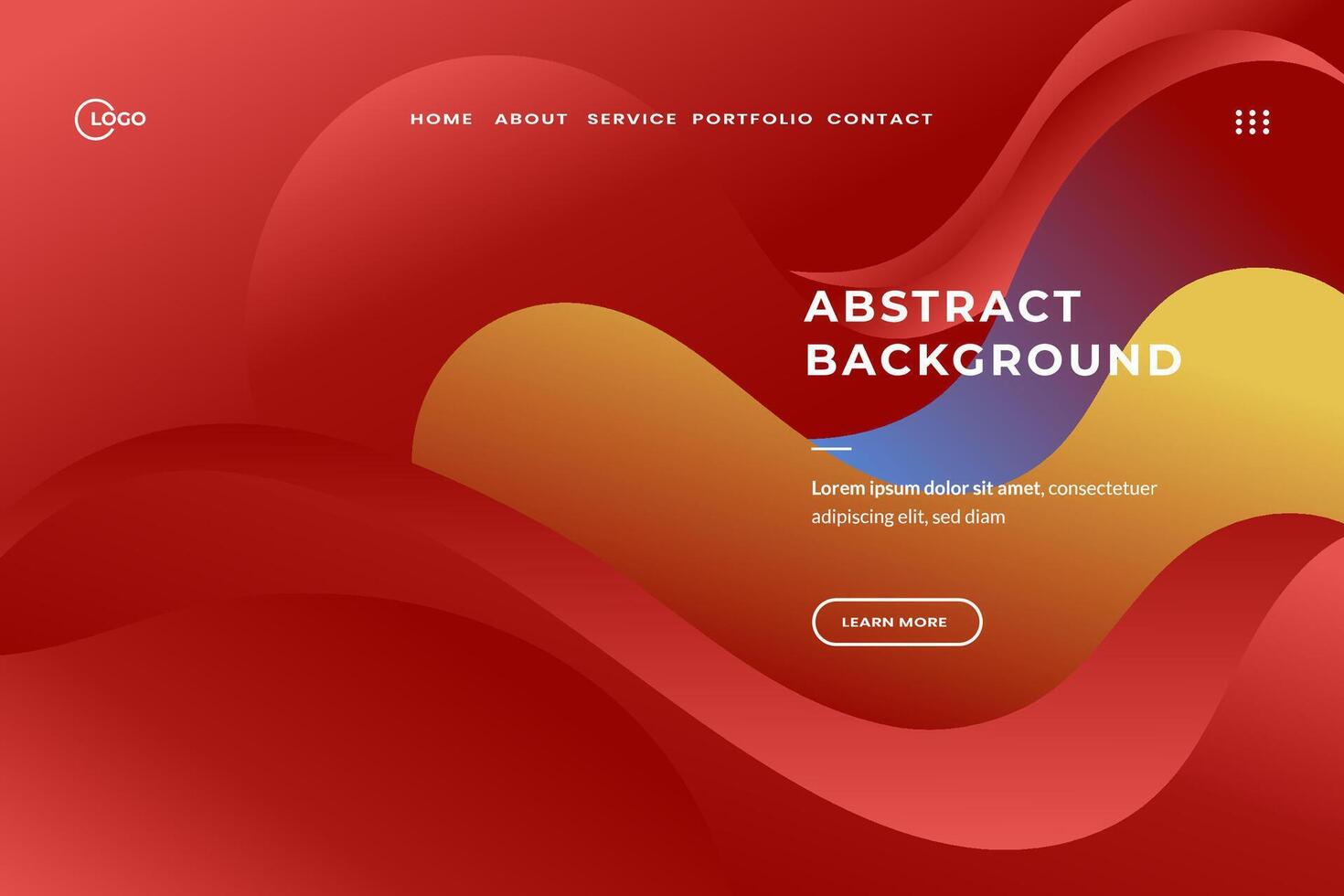 Minimalist Abstract Red Background Graphic for Trendy Web Design Projects vector