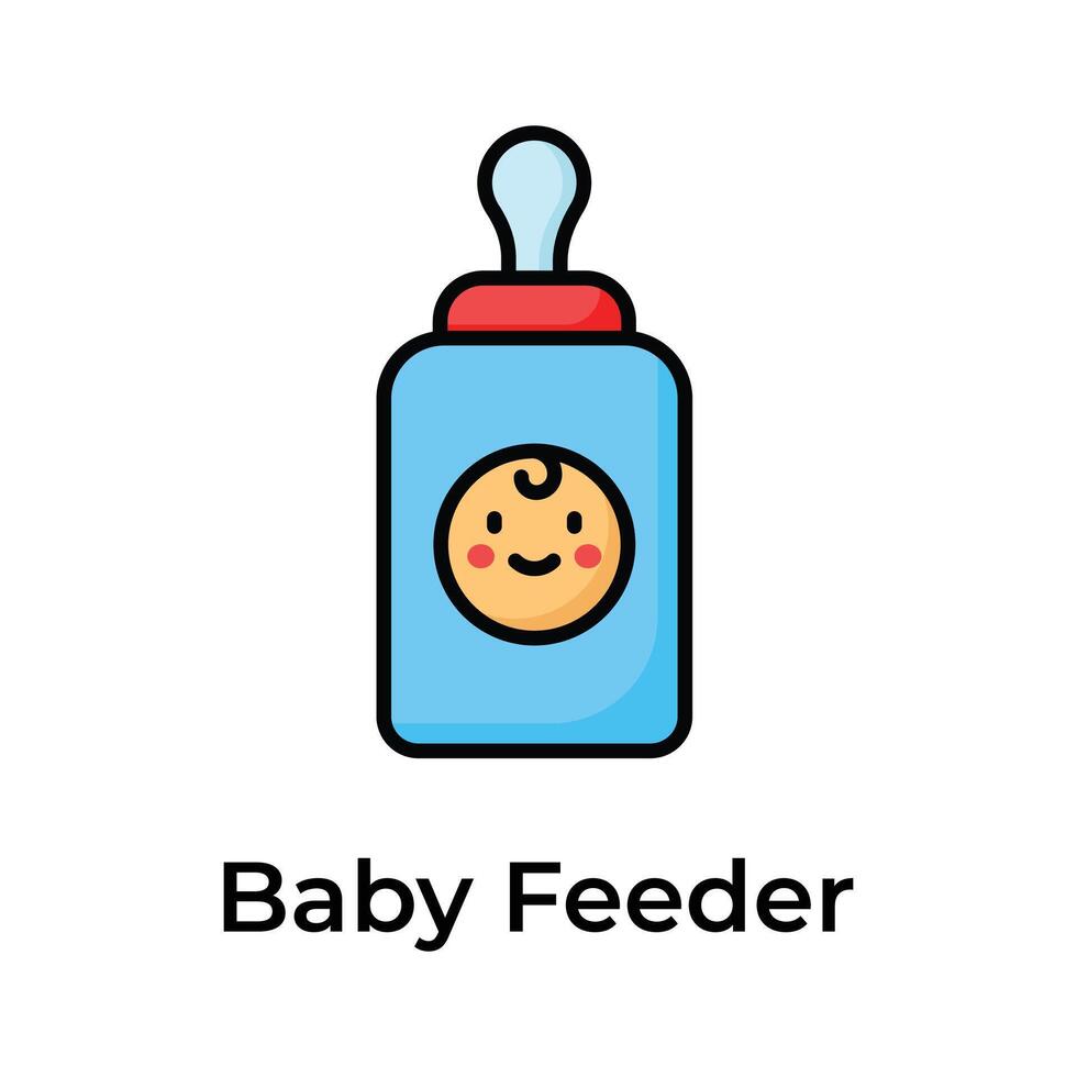 Amazing vector design of baby feeder, editable modern vector