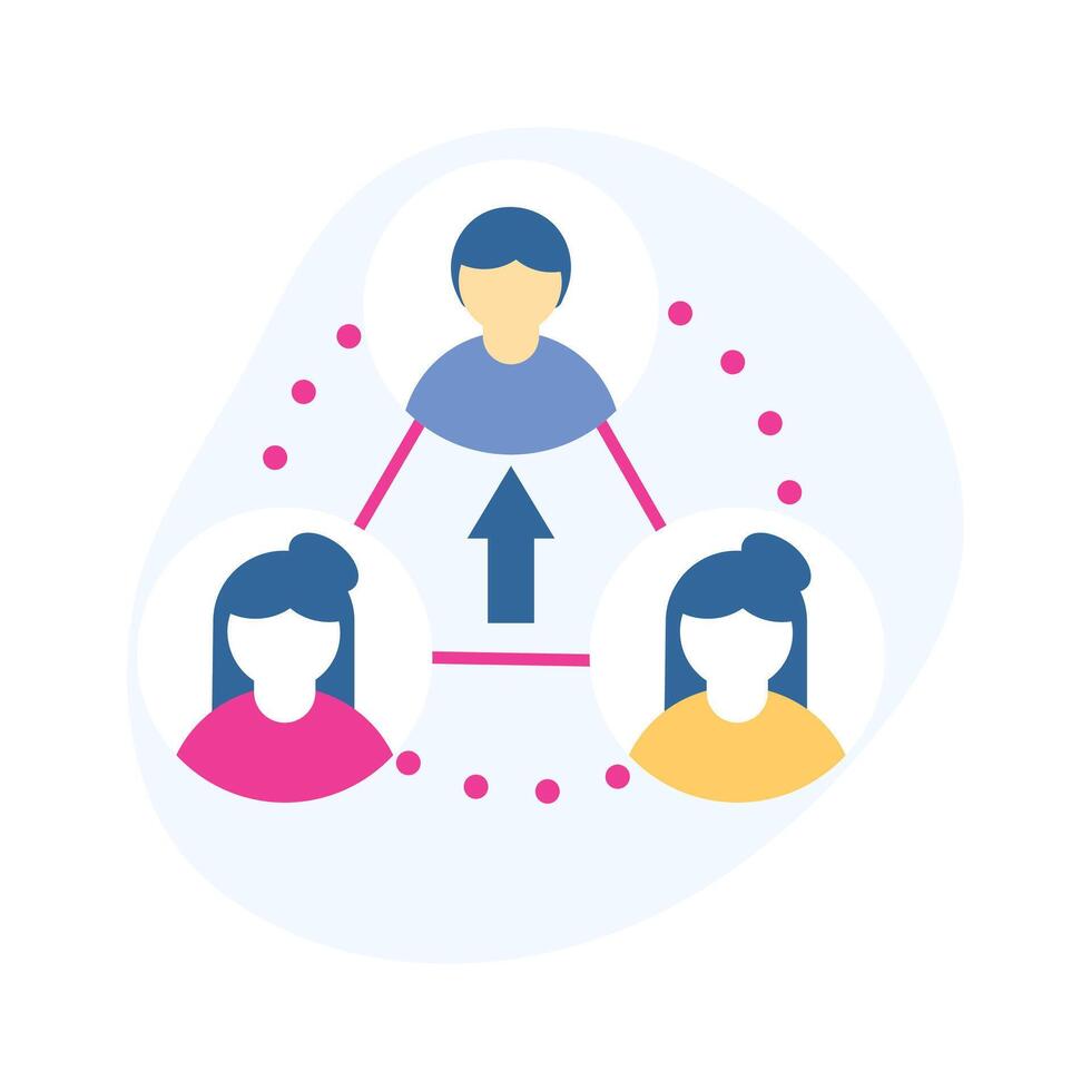 Get this amazing icon of business integration, flat icon of affiliate marketing vector