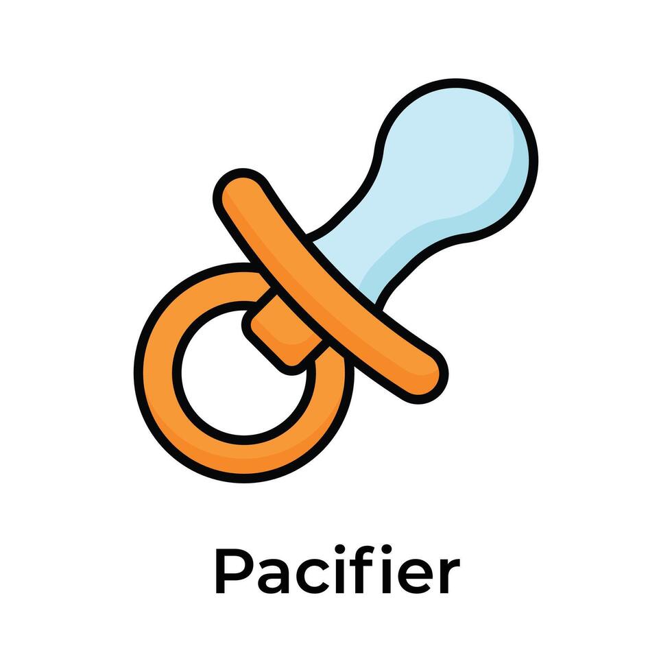 Grab this beautifully designed icon of pacifier, nipple vector design