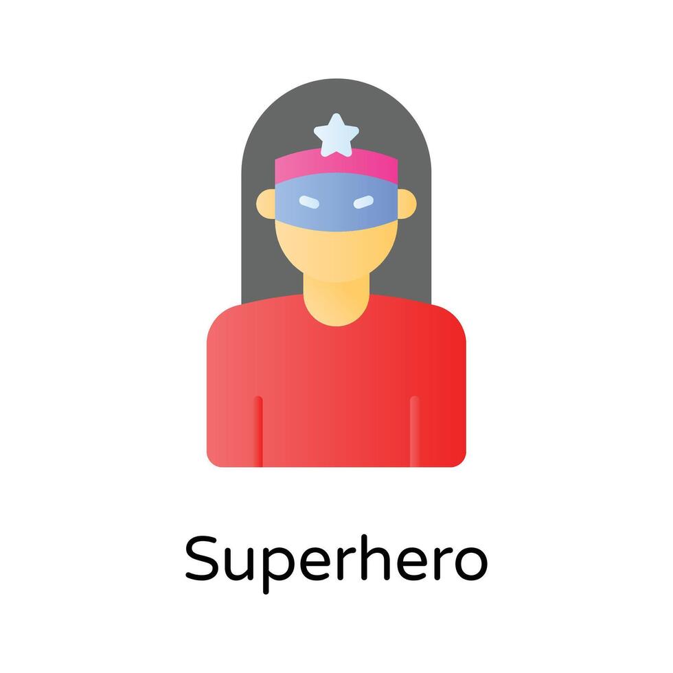 A female wearing eye mask on her face depicting superhero vector