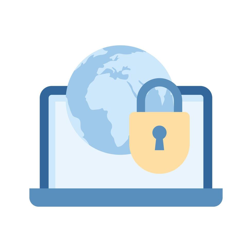 Modern and unique cyber security flat icon ready to use vector