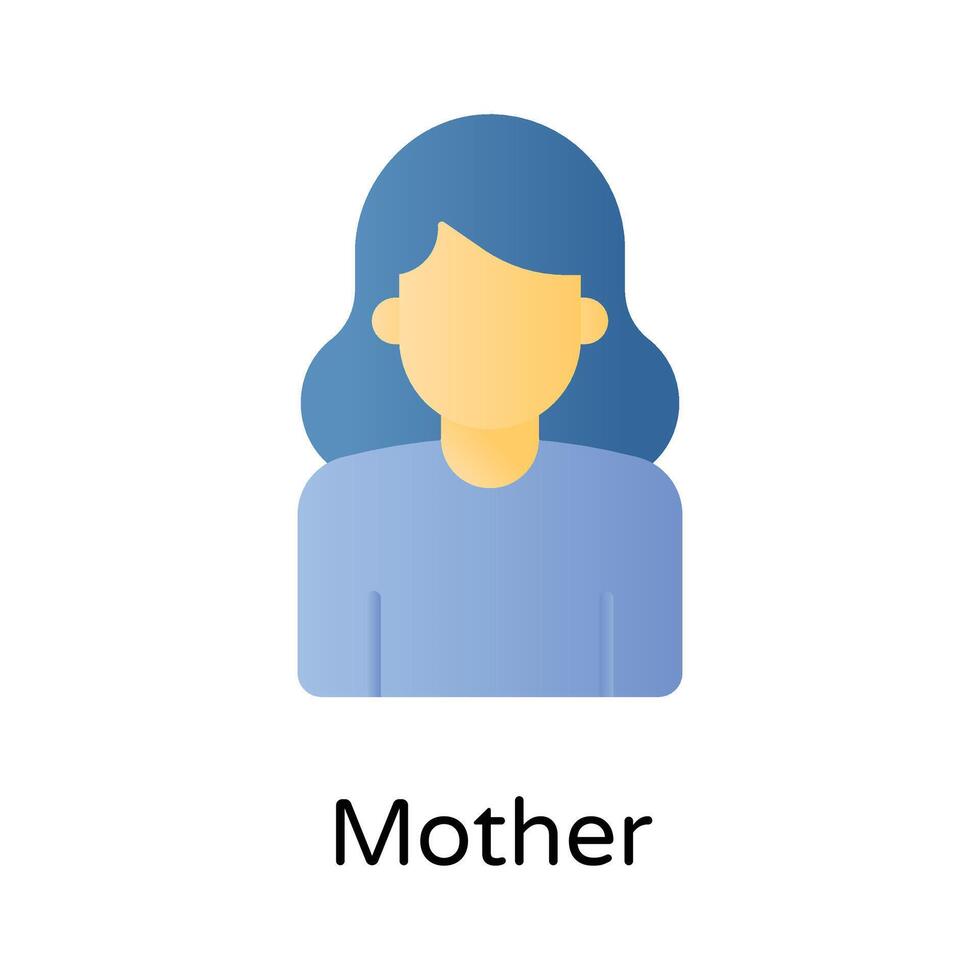 Grab this unique icon of mother in modern flat style vector