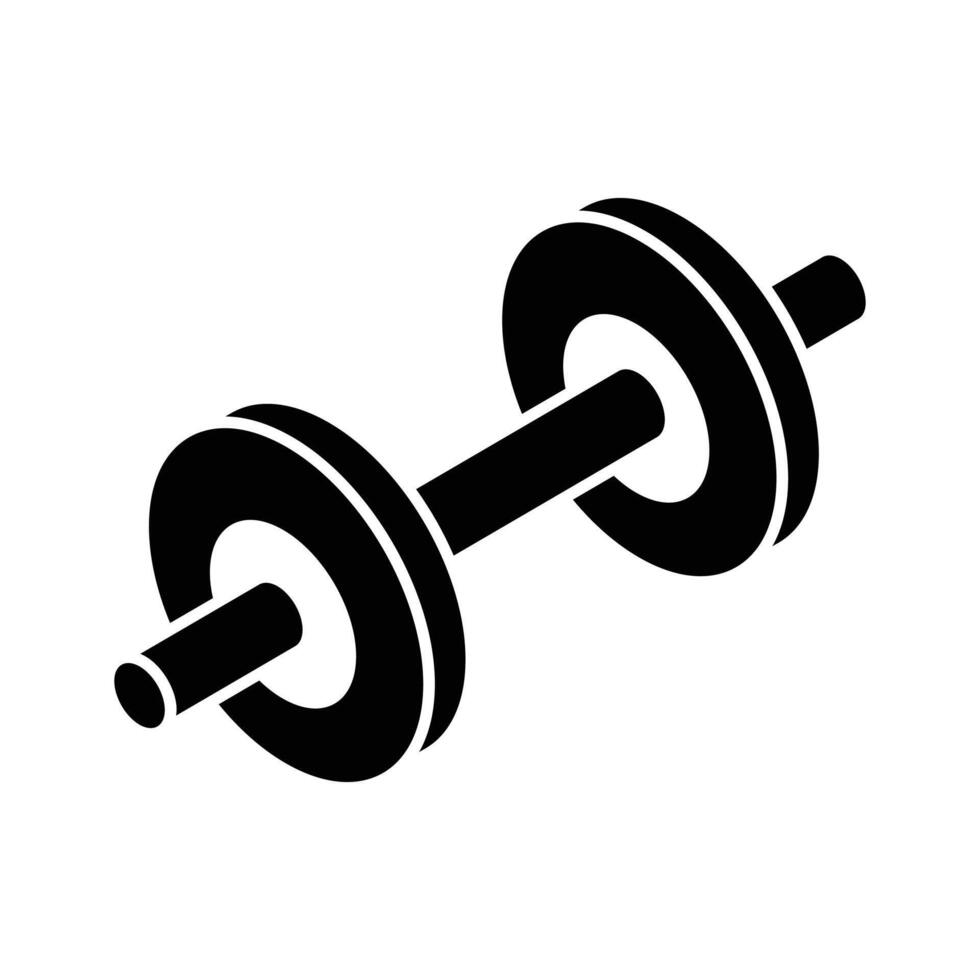 Weight lifting tool, modern isometric vector of dumbbell in editable style