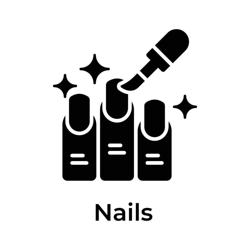 An amazing icon of nail painting, have a look at this beautiful vector of nail polishing