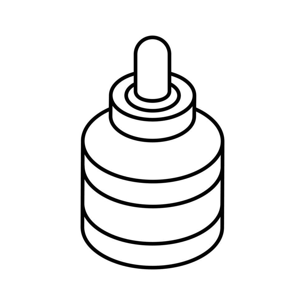 An isometric icon of dropper bottle in modern design style vector