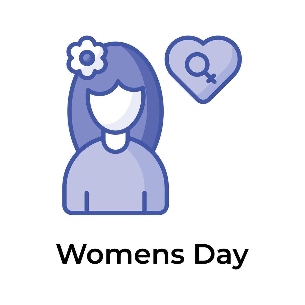 Women day vector design in modern style, feminism celebration