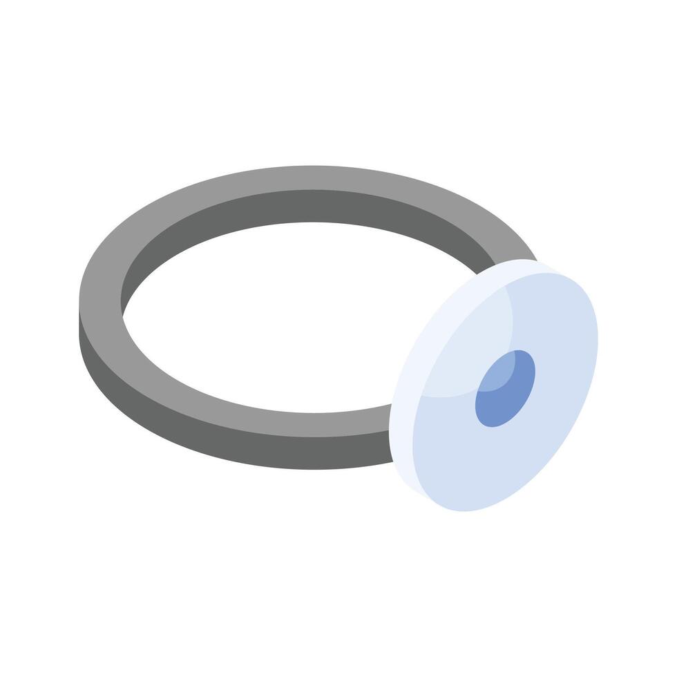 Get your hands on this carefully designed isometric icon of surgical headlight vector
