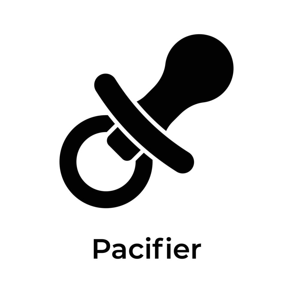 Grab this beautifully designed icon of pacifier, nipple vector design