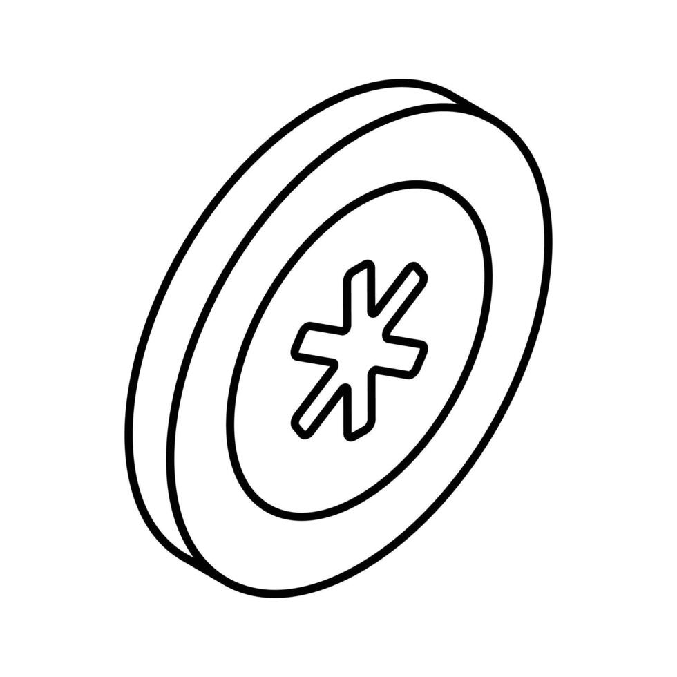 An amazing icon of medical sign in modern isometric style, ready for premium use vector