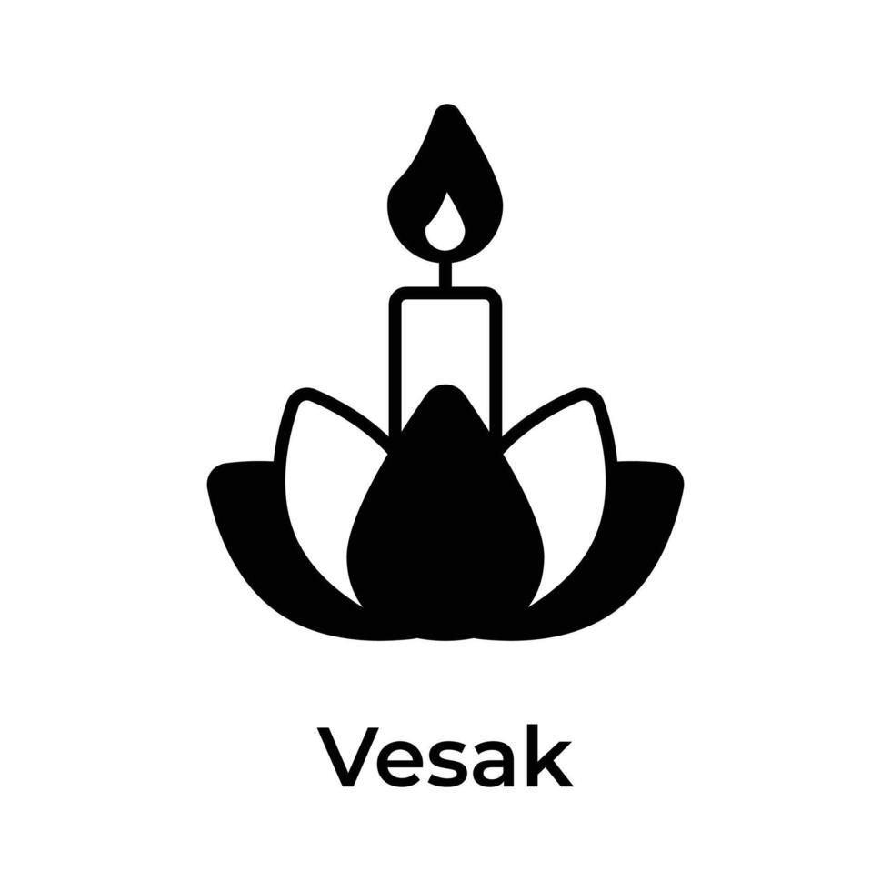 Get your hold on this beautifully designed vesak icon, ready for premium use vector