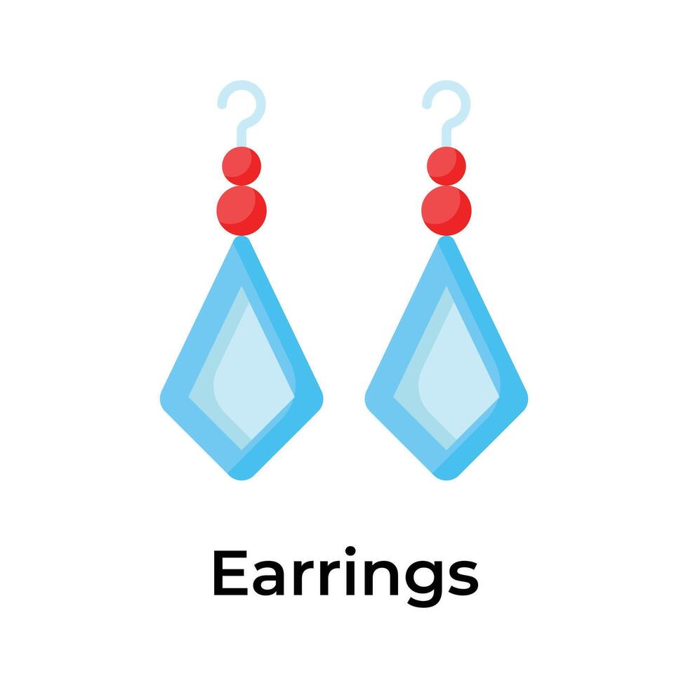 Download this unique icon of earrings in modern design style vector
