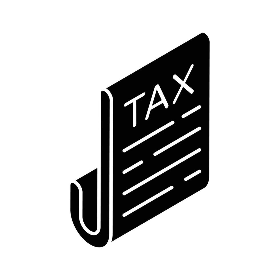 Have a look at this amazing isometric icon of tax report in trendy style vector