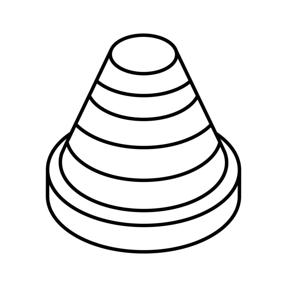 Trendy unique isometric vector of traffic cone, modern icon of road cone