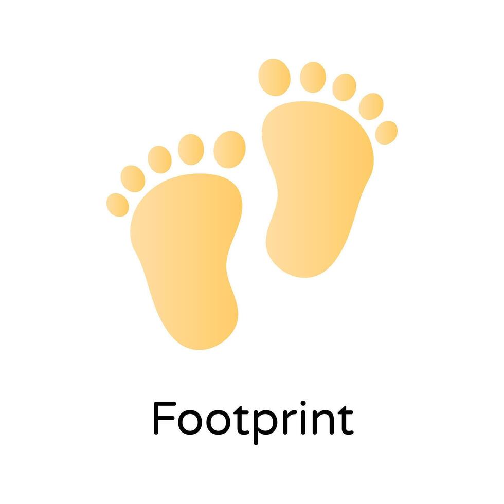 Baby footprints vector design in trendy modern style