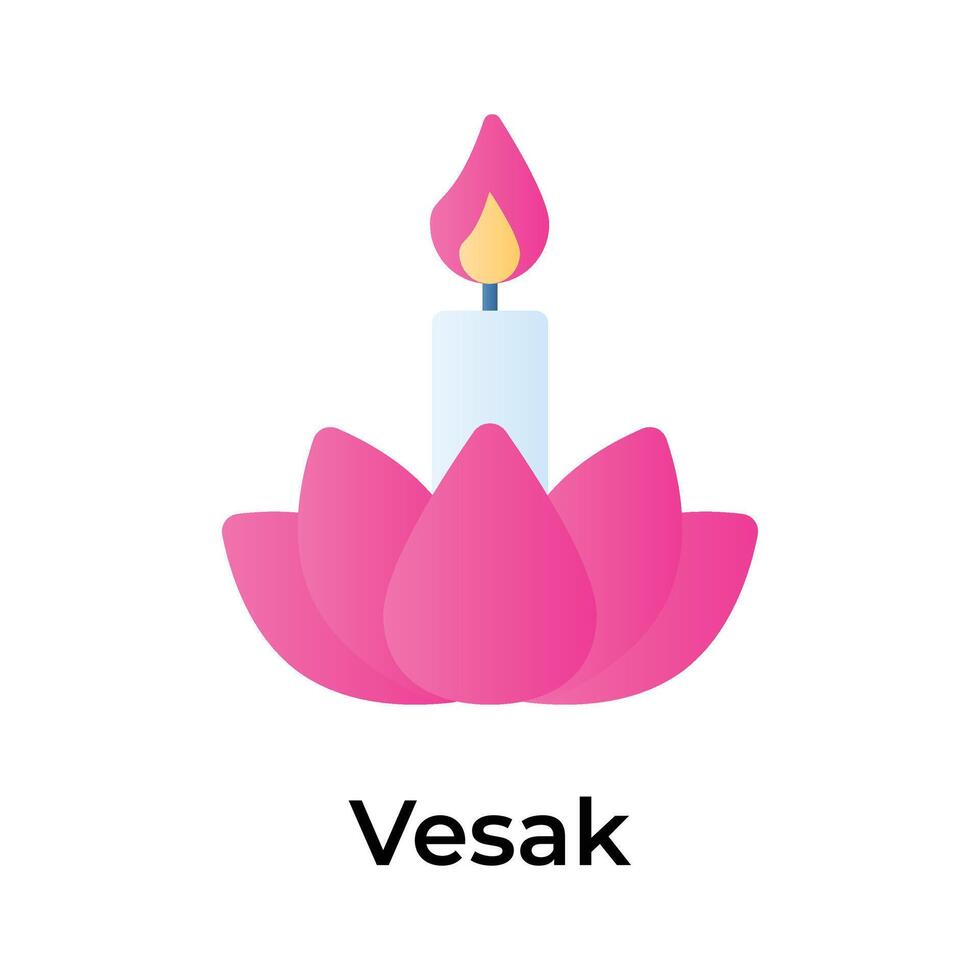 Get your hold on this beautifully designed vesak icon, ready for premium use vector