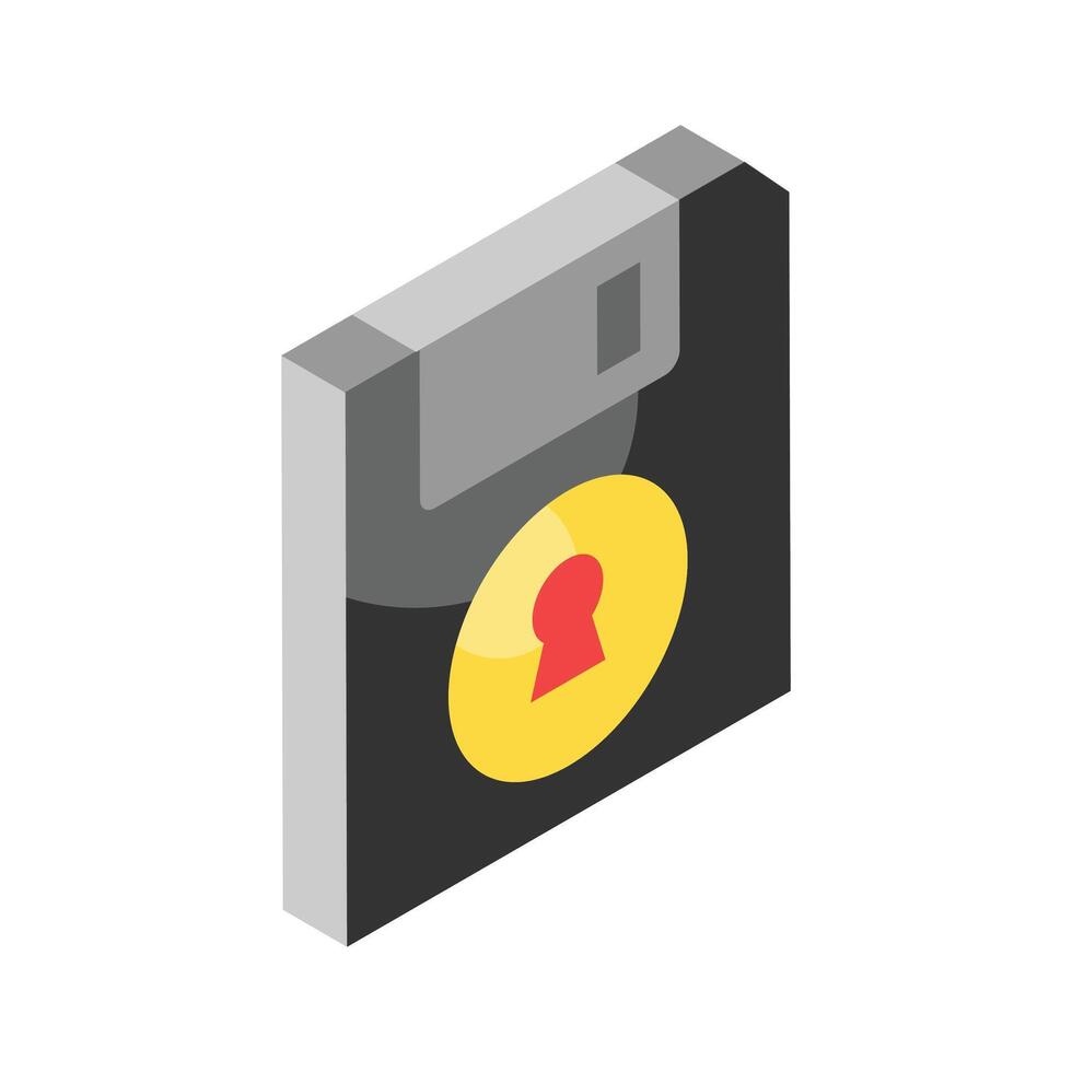 Grab this creatively crafted isometric vector of floppy protection