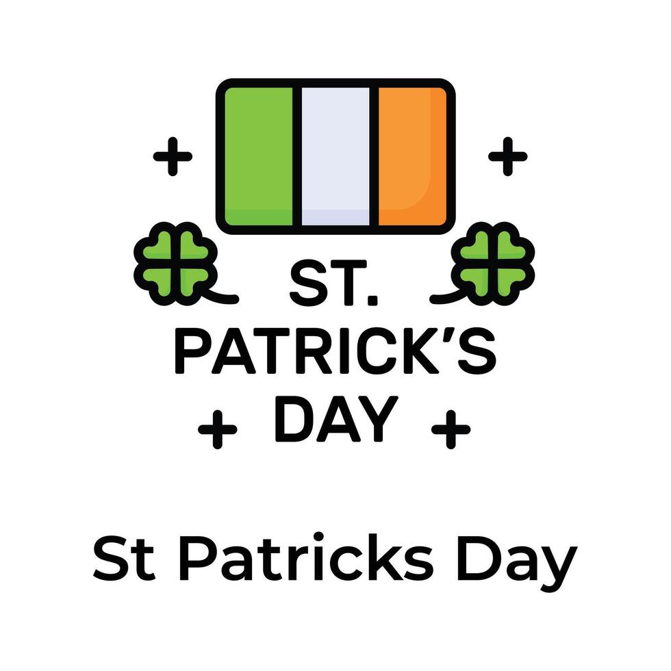 Creative and unique icon of st patrick day in modern design style vector