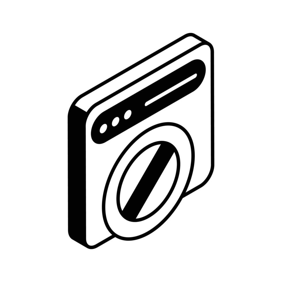Get this amazing isometric icon of blocked website isolated on white background vector