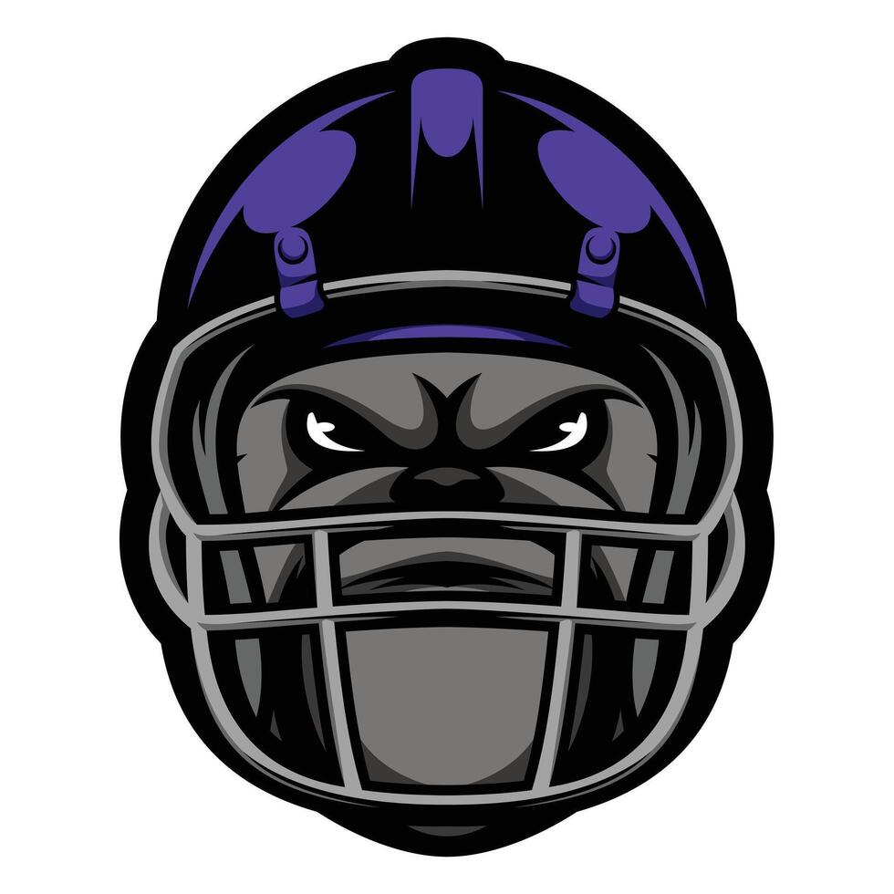 Bulldog Rugby Helmet vector