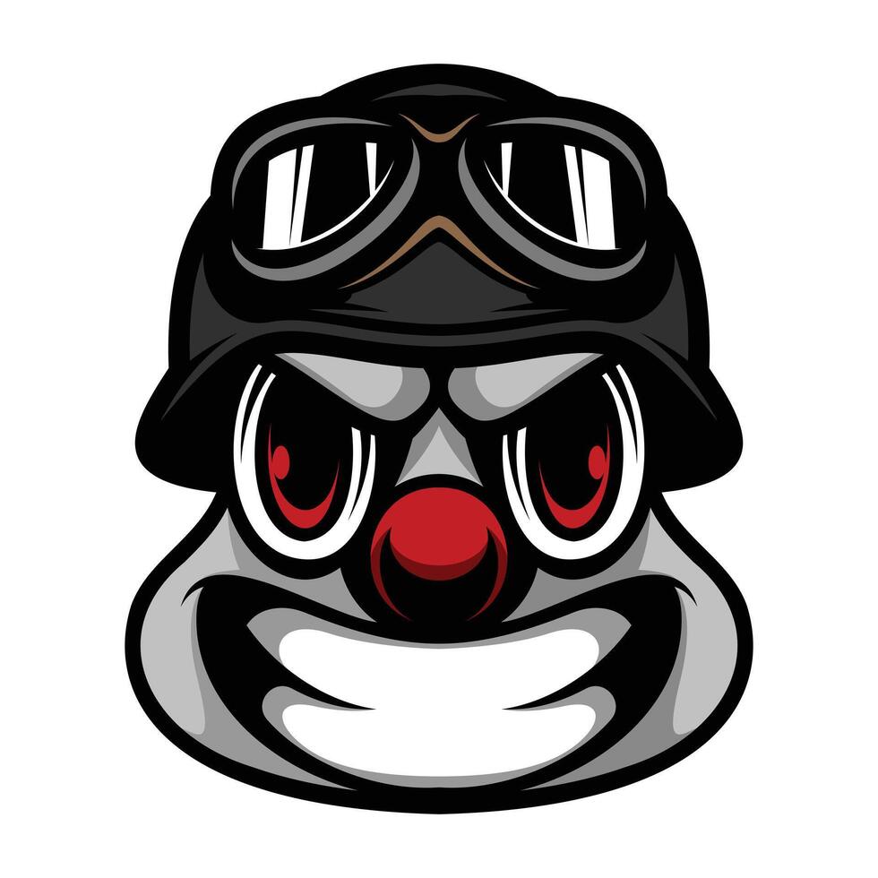 payaso casco diseño vector