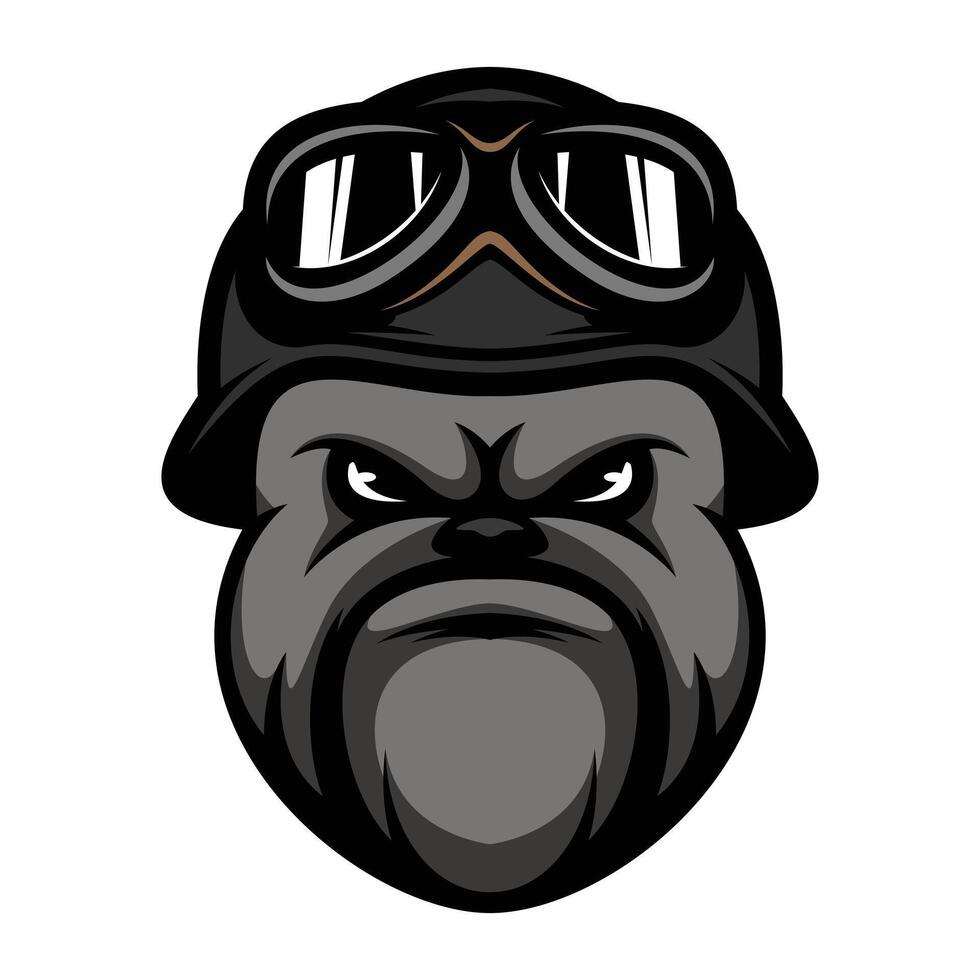 Bulldog Helmet Design vector