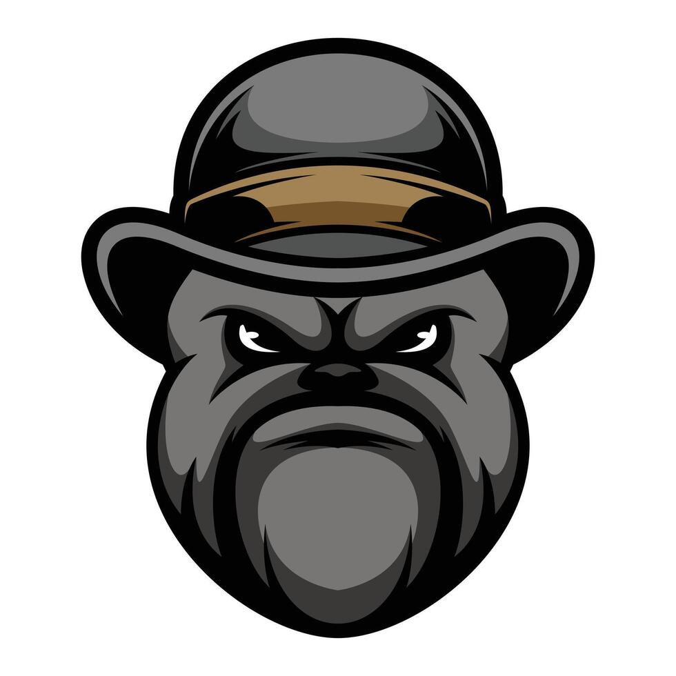 Bulldog Bowhat Design vector