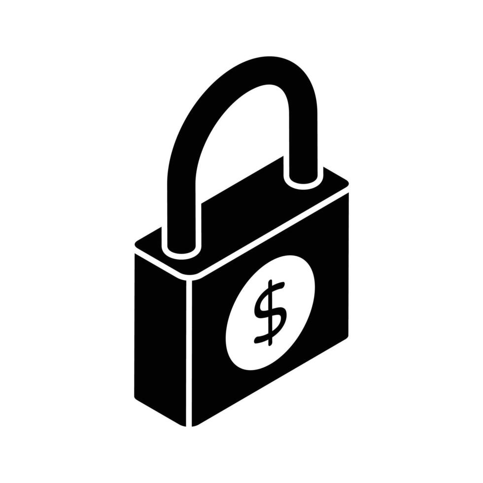 Get this visually appealing vector of financial security, ready to use icon of secure investment