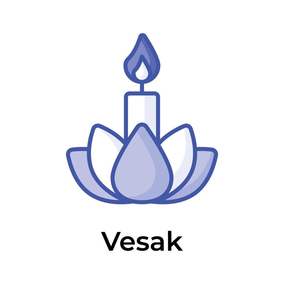 Get your hold on this beautifully designed vesak icon, ready for premium use vector