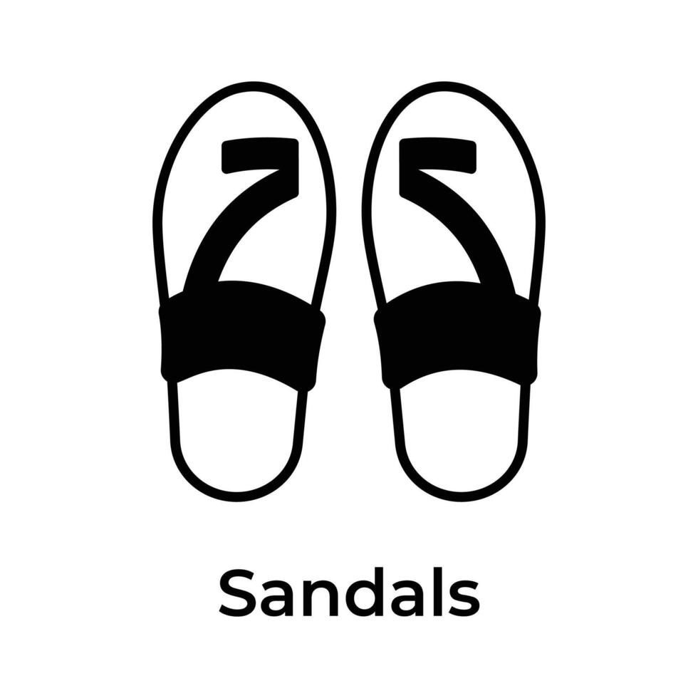 Visually perfect premium icon of ladies sandals in trendy style vector