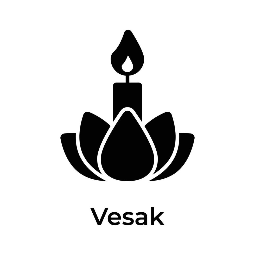 obtener tu sostener en esta hermosamente diseñado vesak icono, Listo para prima utilizar vector