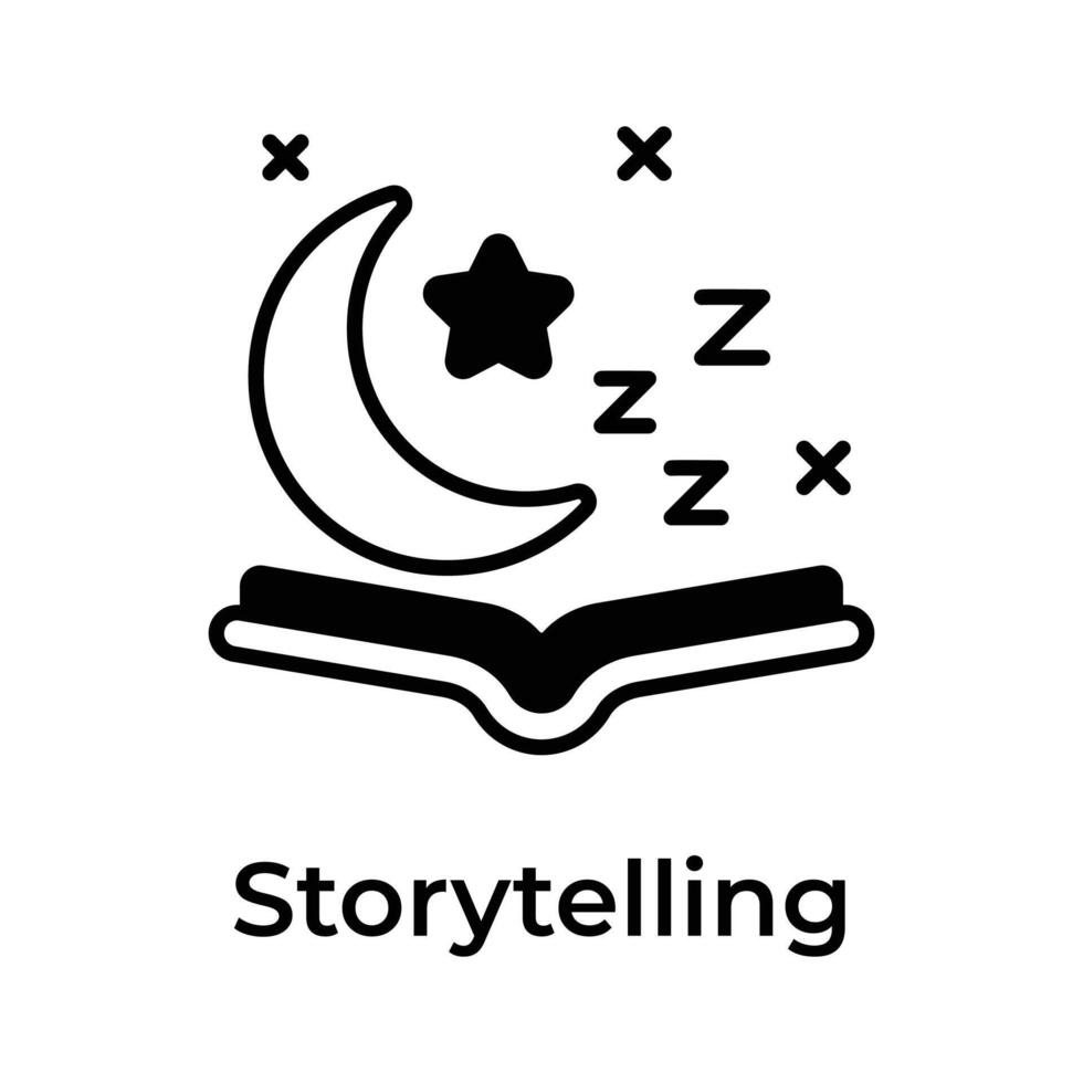 Get this amazing icon of storytelling, ready to use vector