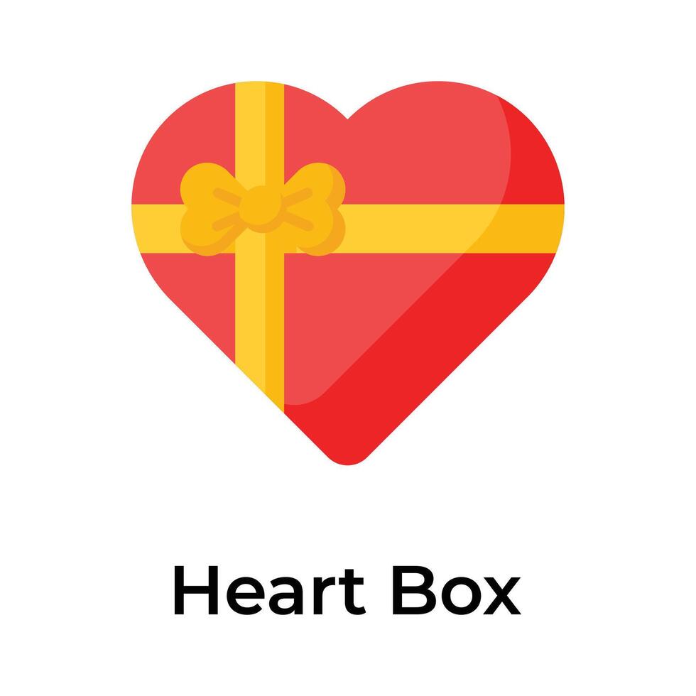 Creatively designed vector of gift box with heart, surprise gift, mothers day present