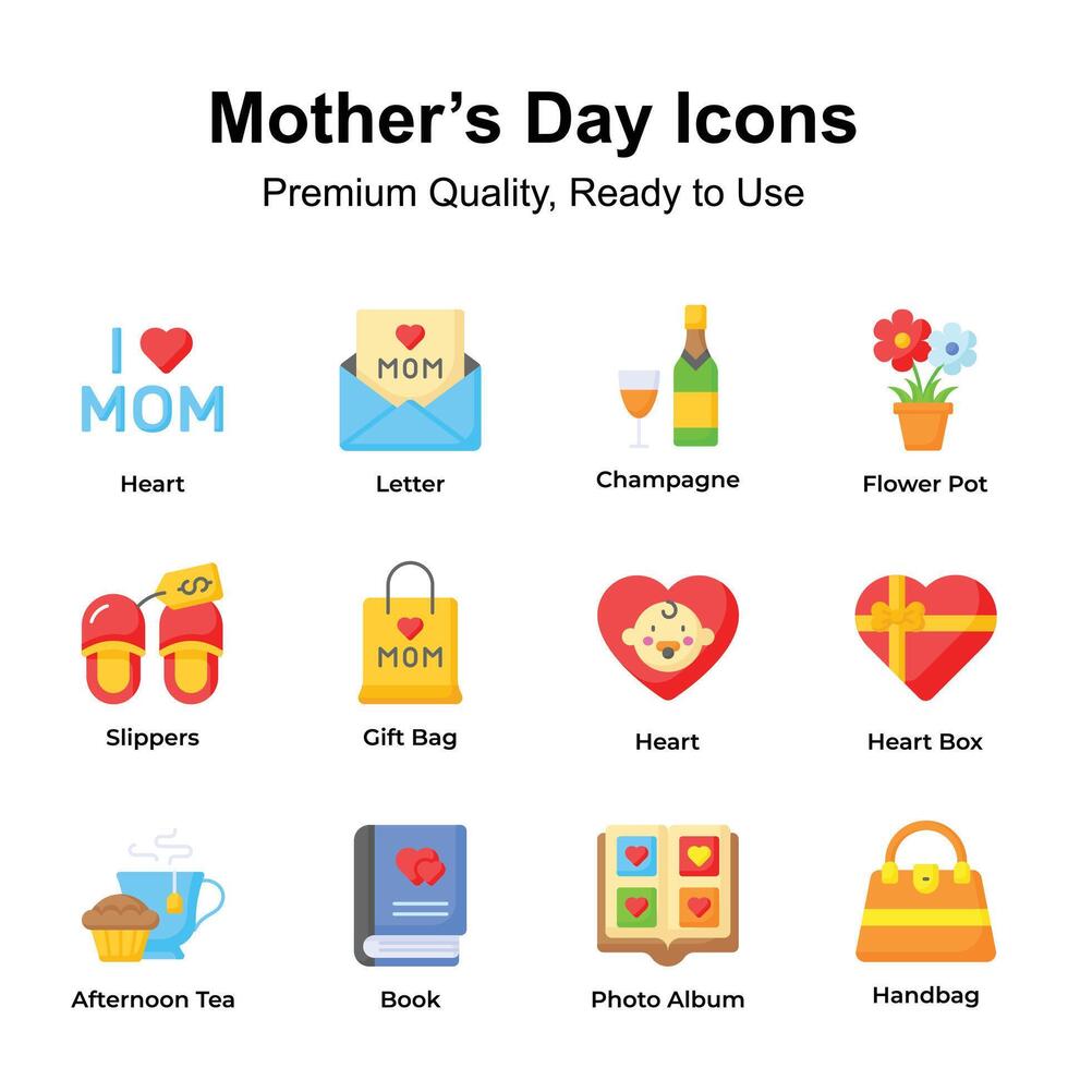 Get your hands on this amazing mothers day vectors set
