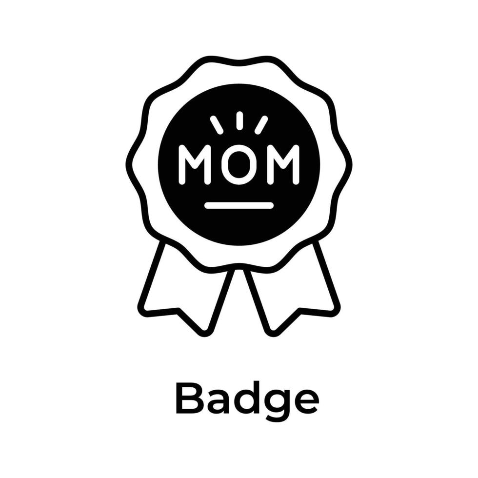 Best mom award vector design, mothers day badge icon