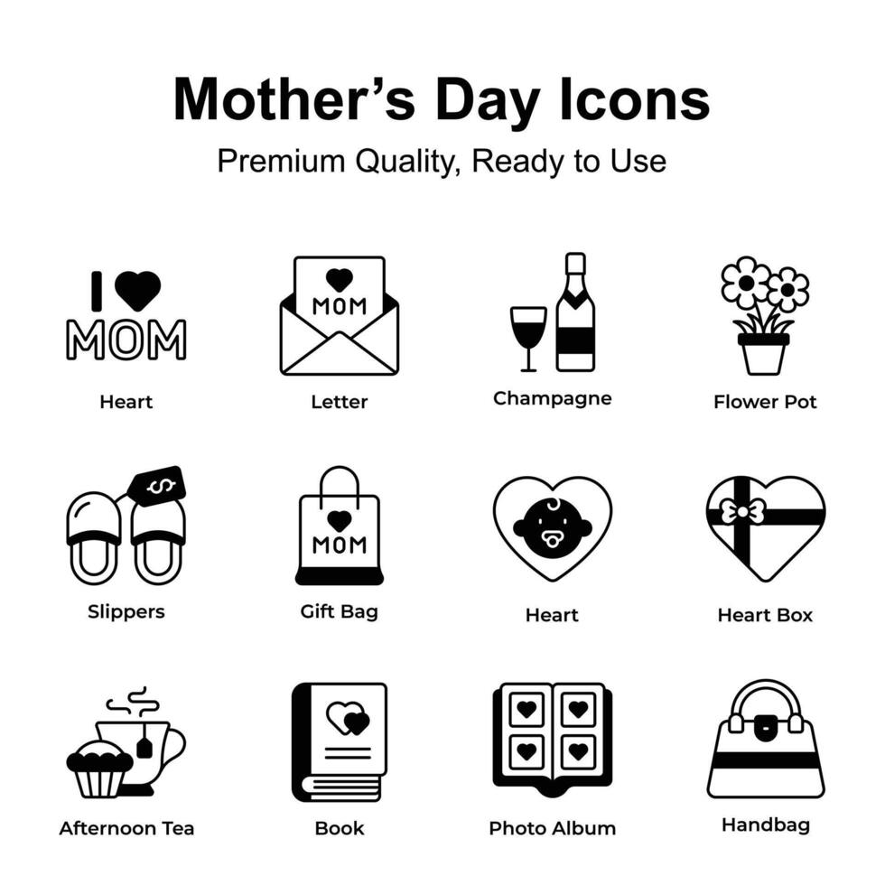 Get your hands on this amazing mothers day vectors set