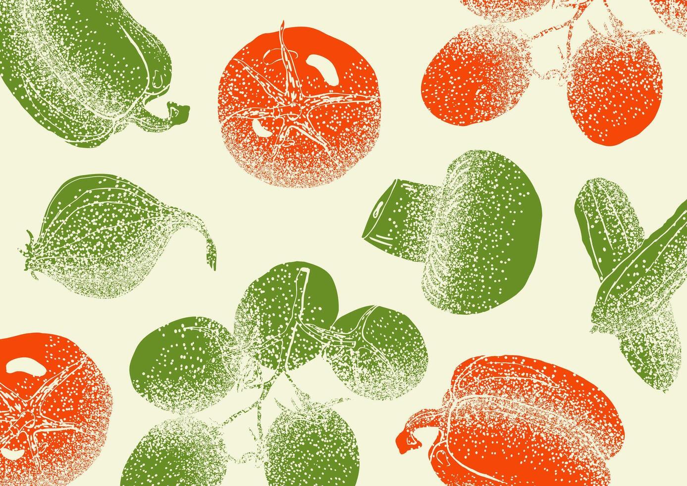 Vegetables illustration sketch style with spray texture vector