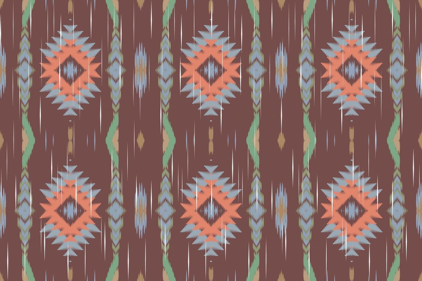 Ikat Paisley Embroidery on the Fabric in Indonesia,india and Asian countries.geometric Ethnic Oriental Seamless pattern.aztec Style. illustration.design for Texture,fabric,clothing,wrapping,carpet. vector