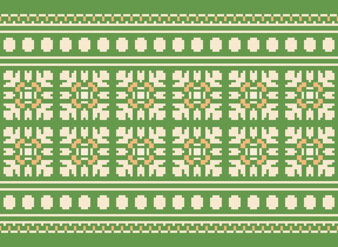 Cross Stitch. Geometric ethnic patterns. Design for Saree, Patola, Sari, Dupatta, Vyshyvanka, rushnyk, dupatta, Clothing, fabric, batik, Knitwear, Embroidery, Ikkat, Pixel pattern. Traditional Design. vector