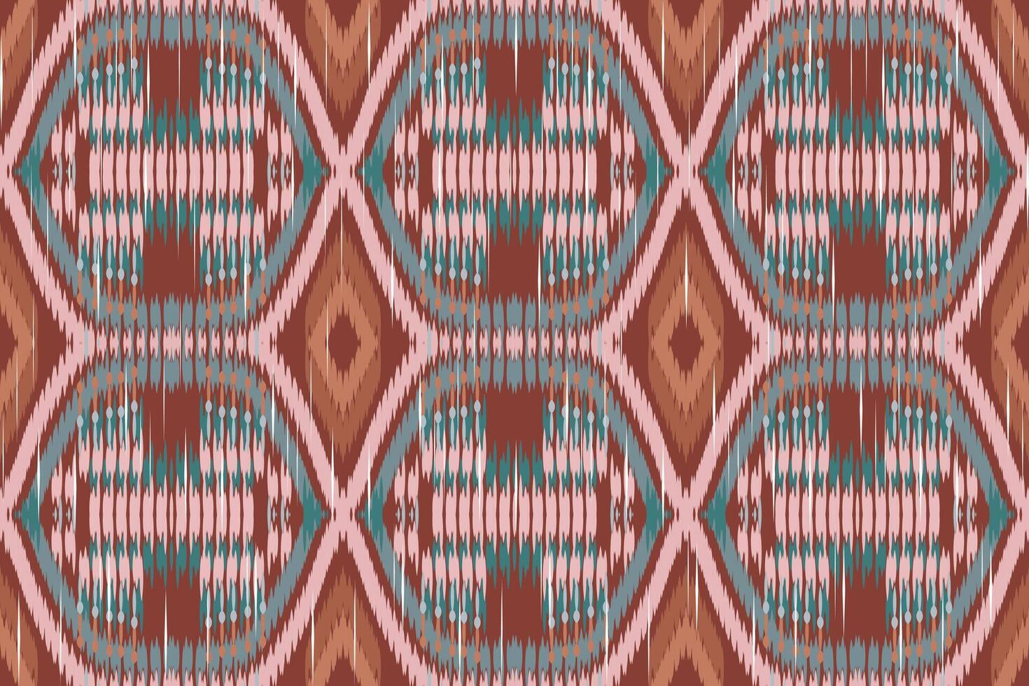 Ikat Paisley Embroidery on the Fabric in Indonesia,india and Asian countries.geometric Ethnic Oriental Seamless pattern.aztec Style. illustration.design for Texture,fabric,clothing,wrapping,carpet. vector