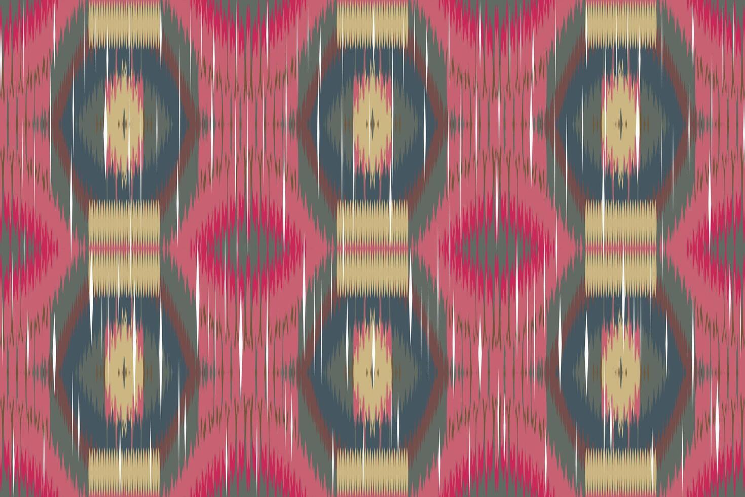 Ikat Paisley Embroidery on the Fabric in Indonesia,india and Asian countries.geometric Ethnic Oriental Seamless pattern.aztec Style. illustration.design for Texture,fabric,clothing,wrapping,carpet. vector