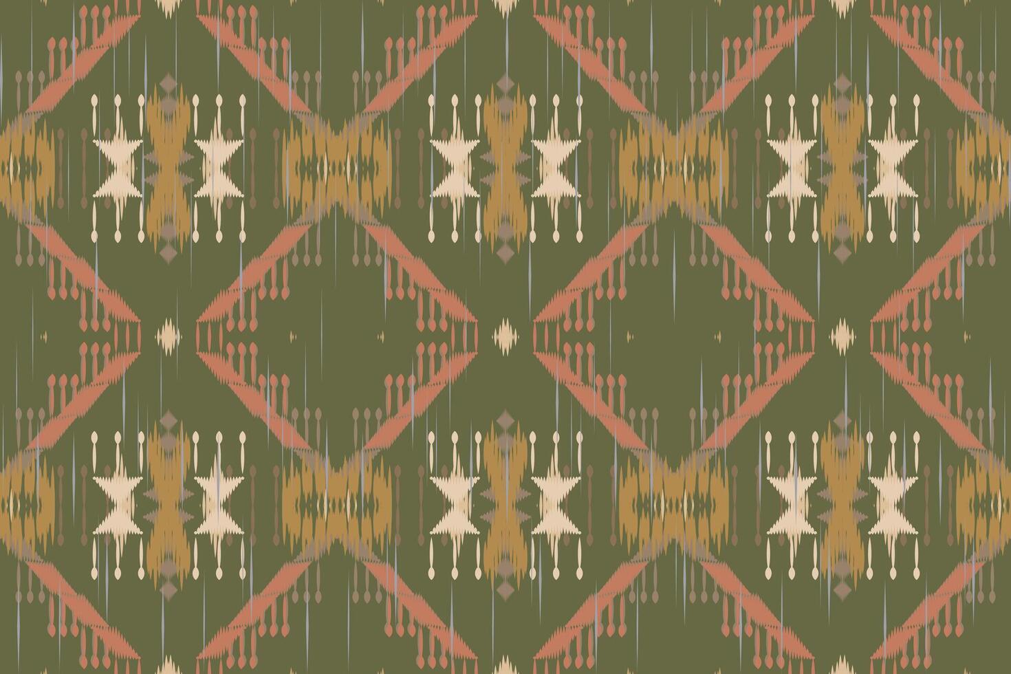 ikat floral cachemir bordado en blanco fondo.ikat étnico oriental modelo tradicional.azteca estilo resumen vector ilustración.diseño para textura,tela,ropa,envoltura,decoración,bufanda,alfombra