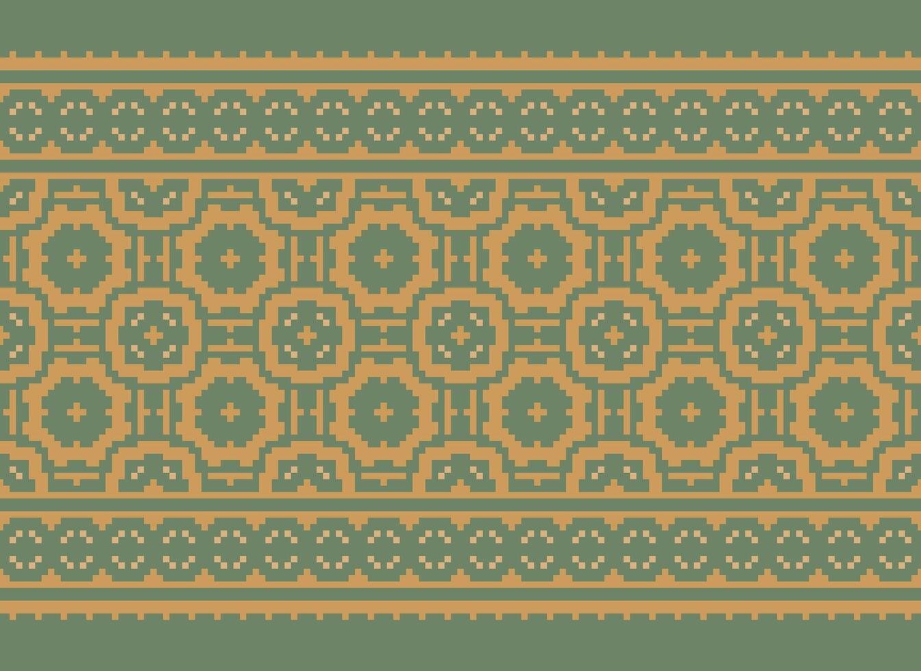 Ethnic Geometric Seamless Fabric Pattern Cross Stitch. Ikat Embroidery Oriental Pixel Pattern Cream Background. Abstract,vector,illustration. Texture,cross Stitch,scarf,decoration,motifs,wallpaper. vector