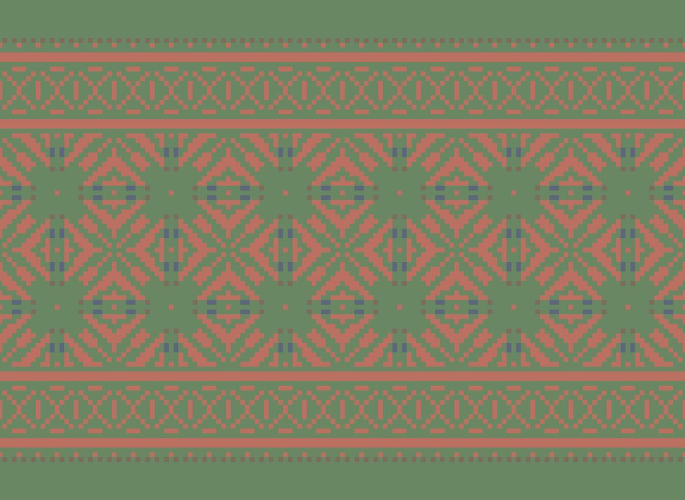 Ethnic Geometric Seamless Fabric Pattern Cross Stitch. Ikat Embroidery Oriental Pixel Pattern Cream Background. Abstract,vector,illustration. Texture,cross Stitch,scarf,decoration,motifs,wallpaper. vector